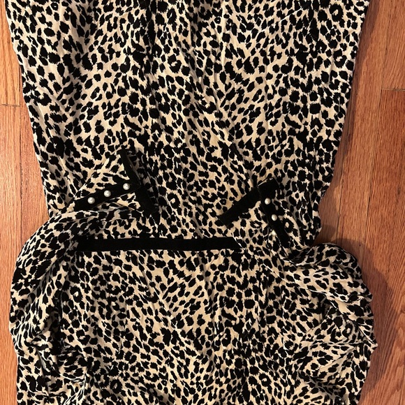 Batsheva Mini Tate Dress in Leopard Velvet - Picture 5 of 8